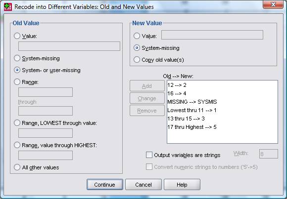 Recode into same variables