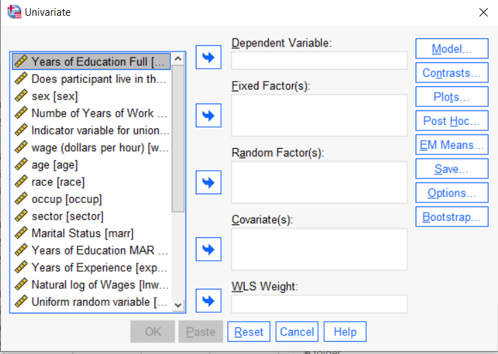 Dummy Coding In SPSS GLM More On Fixed Factors Covariates And 